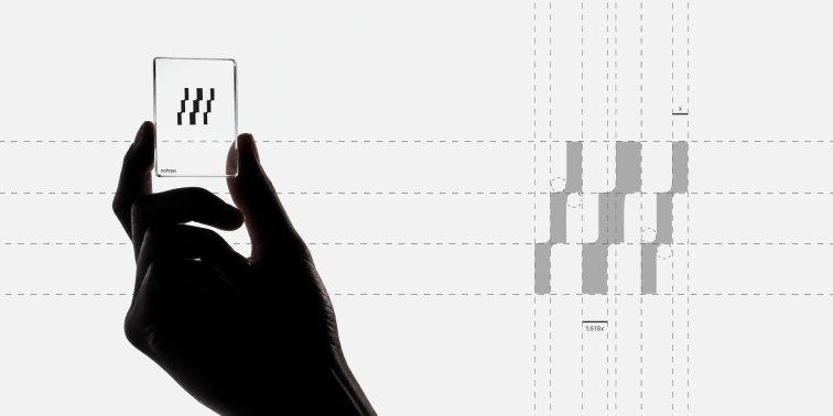 Colrosa symbol construction and mobile brand presentation
